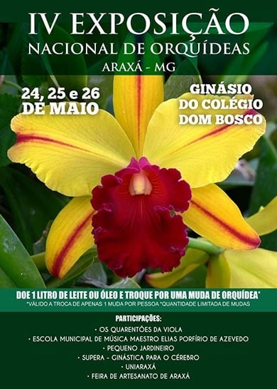 Araxá recebe 4ª Exposição Nacional de Orquídeas entre os dias 24 e 26