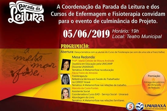 Uniaraxá promove Parada da Leitura no Teatro Municipal