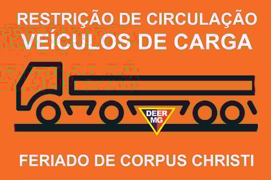 DEER restringe veículos de carga no feriado de Corpus Christi