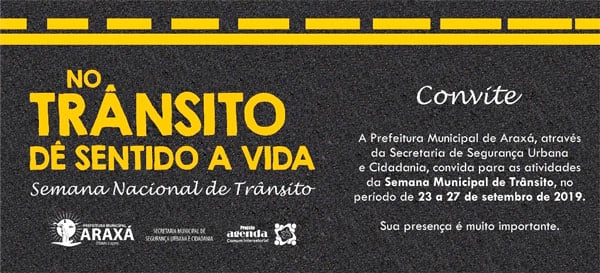 Convite: Semana Nacional de Trânsito em Araxá