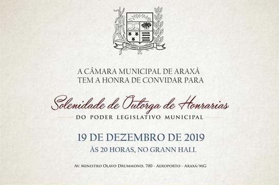 Câmara Municipal realiza Reunião Solene para entrega de três Honrarias
