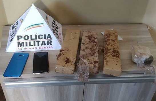 PM apreende mais de três quilos de maconha no Bom Jesus