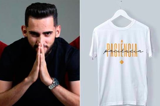 João Salluz vende camisetas para lançar seu primeiro álbum “Paciência”