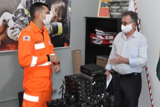 Secretaria de Segurança é equipada com radiotransmissor doado pelo Corpo de Bombeiros