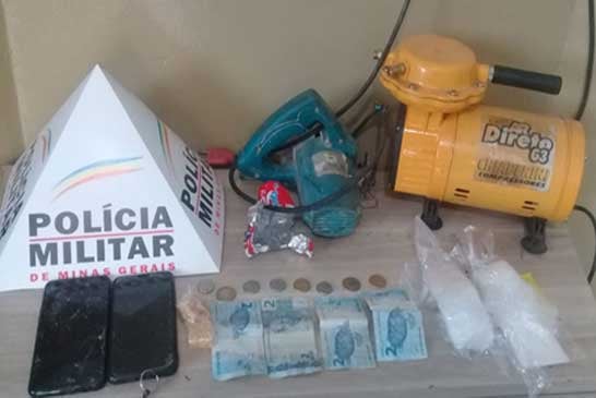 Casal é preso com drogas e materiais furtados