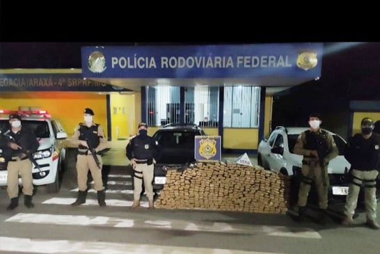 PM e PRF apreendem mais de 500 quilos de maconha