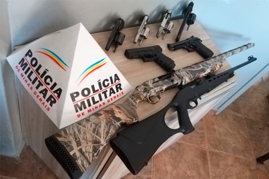 Polícia Militar apreende armas de coleção que estão em processo de inventário