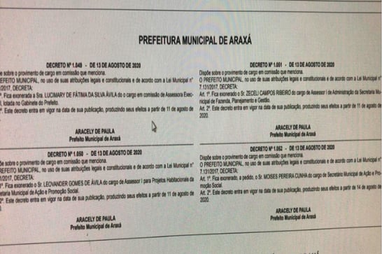 Prefeitura de Araxá exonera assessores presos pela Operação Malebolge
