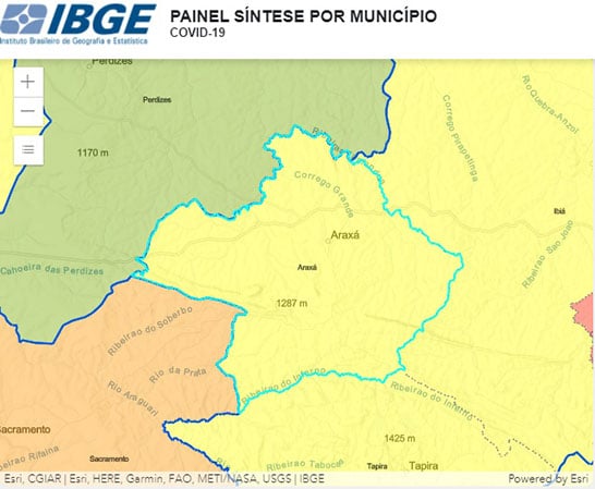 IBGE lança painel com dados de covid-19 por município