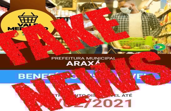Prefeitura alerta sobre falta notícia sobre “Vale Mercado 2021”