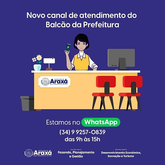 Balcão da Prefeitura lança atendimento por WhatsApp