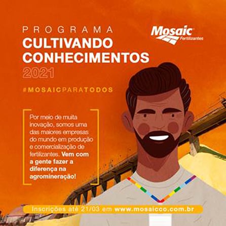 Última semana para se inscrever no Programa Cultivando Conhecimentos da Mosaic Fertilizantes