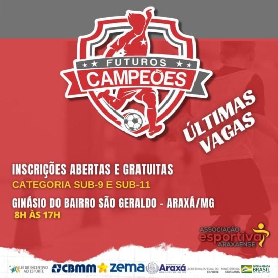 O Projeto Social “Futuros Campeões” continua com vagas abertas e gratuitas para turmas de futsal a crianças de 9 a 11 anos