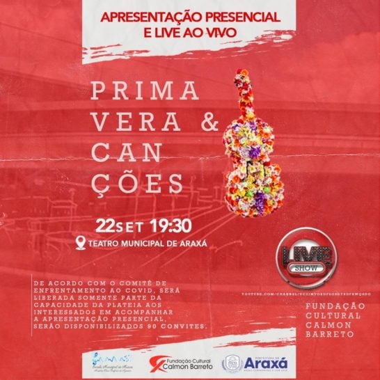 Fundação Cultural Calmon Barreto promove apresentação musical de primavera nesta quarta